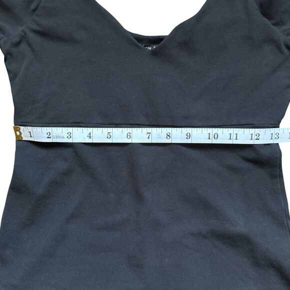 Boston Proper Cold Shoulder Tank Top Women's XS Black Flutter Sleeve Shelf Bra - Picture 6 of 8